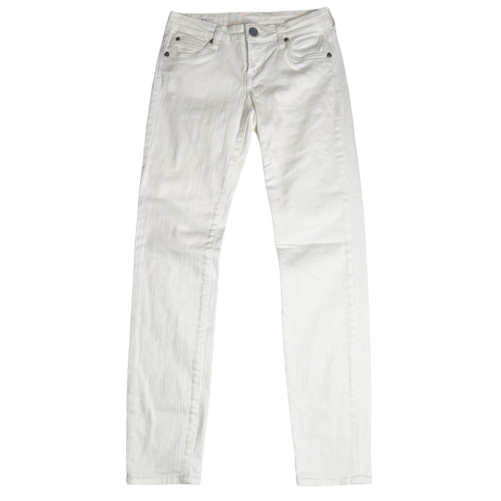 Kut From The Kloth Sienna Skinny Jeans White Denim‎ Stretch Woments Size 2
